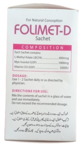 Folimet-D Sachet back